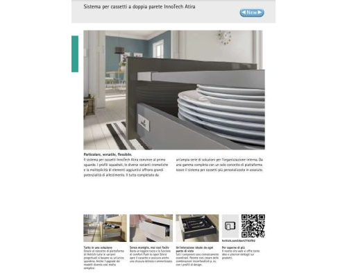 HETTICH – SISTEMI PER CASSETTI A DOPPIA PARETE INNOTECH ATIRA